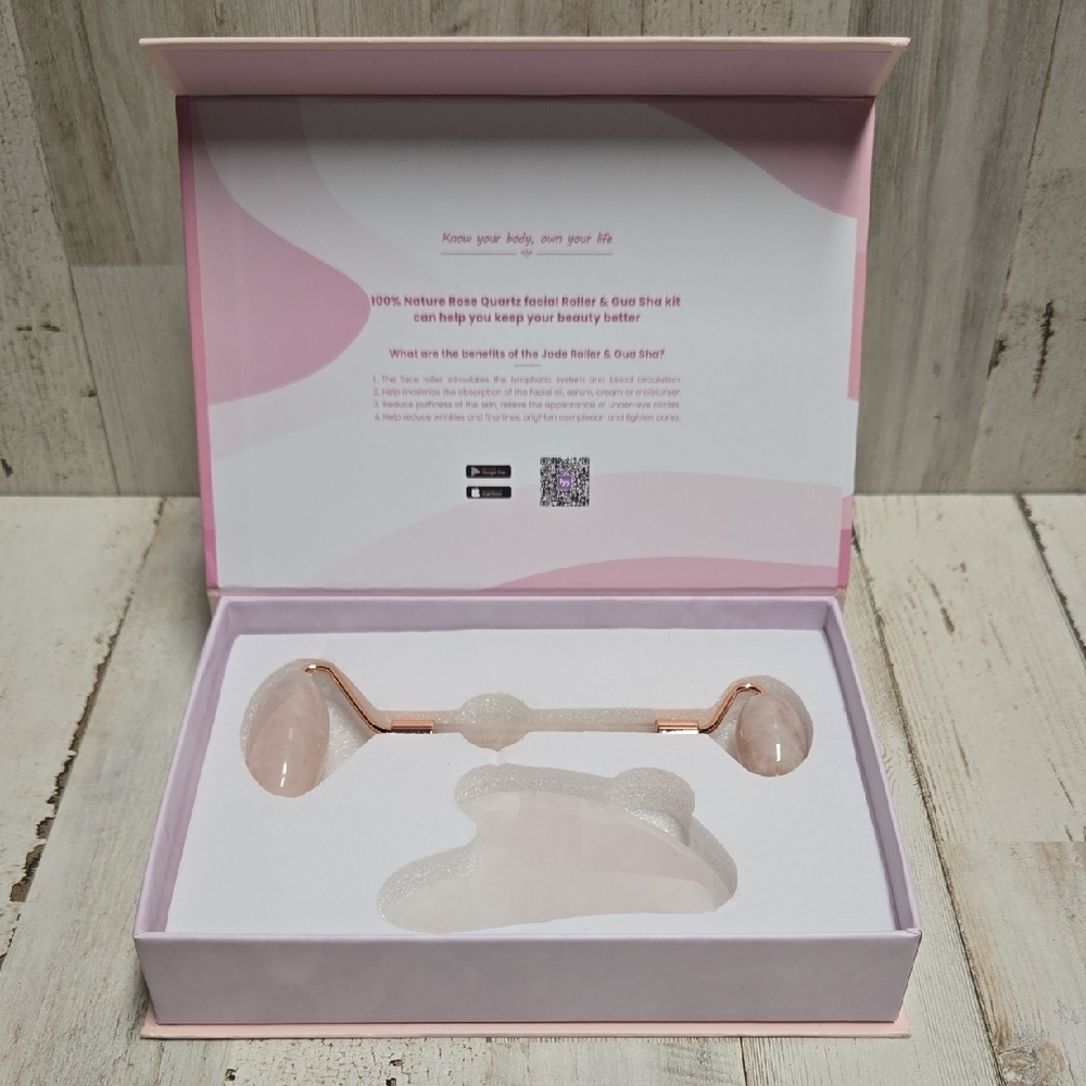 Rose Quartz Skincare Tool Set